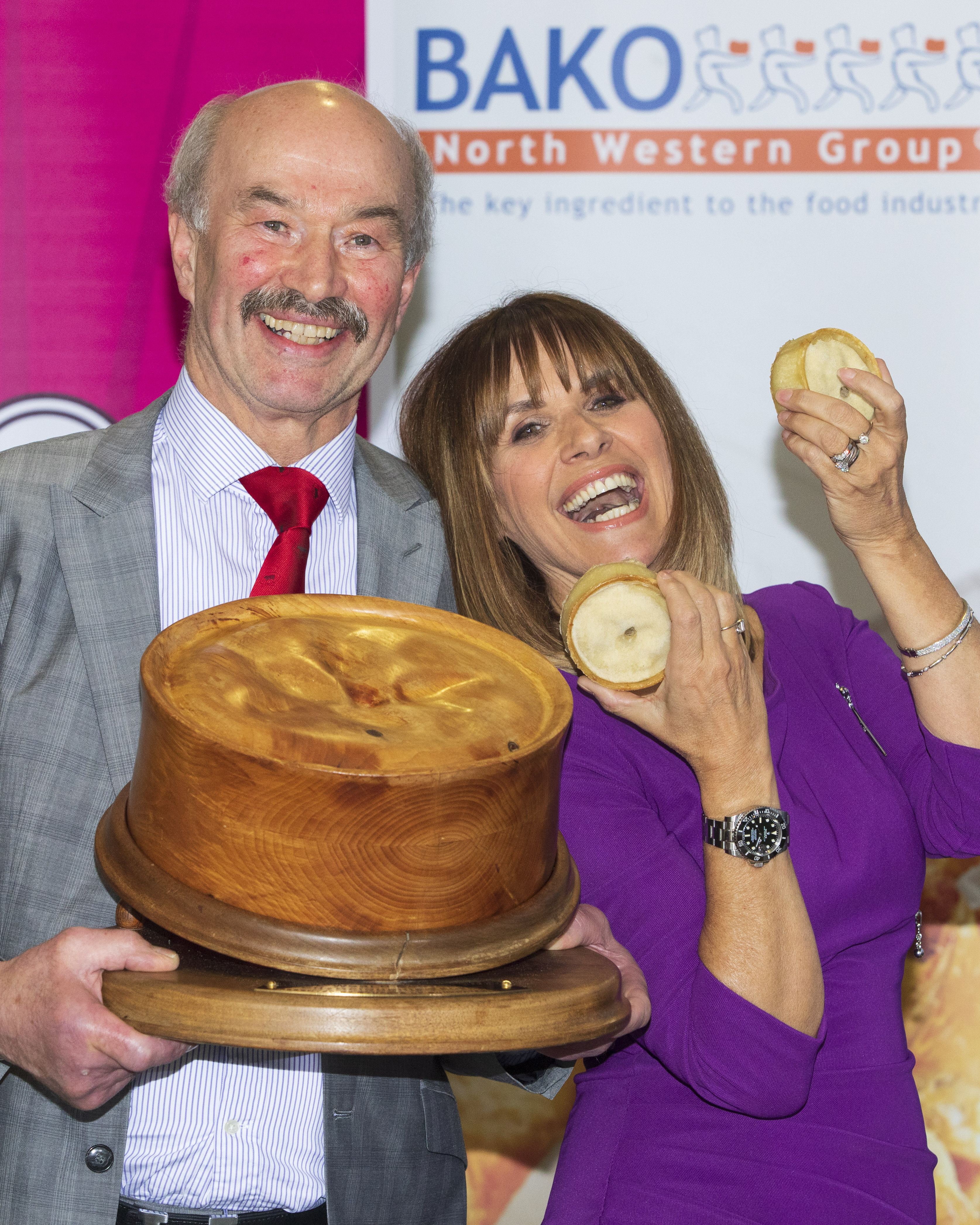 ***FREE TO USE***
Alan Pirie of James Pirie & Son, Blairgowrie Winner of the 21st World Championship Scotch Pie Awards 2020 hosted by Carol Smillie. Jan 14 2020